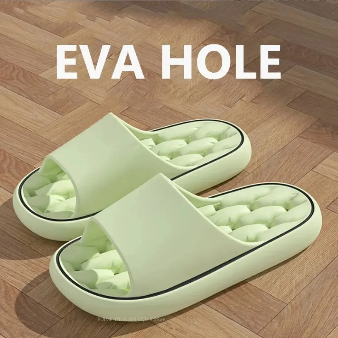 Bathroom House Slippers Leaking Quick-Drying Shower Slipper Light Weight Waterleaky Beach Flip Flops Women Swimming Slides