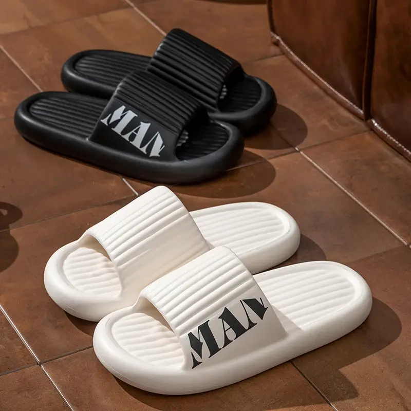 EVA Letter Print Pillow Slides Women Lightweight Soft Sole Non Slip Home Slippers Woman Summer Outdoor Comfort Beach Flip Flops