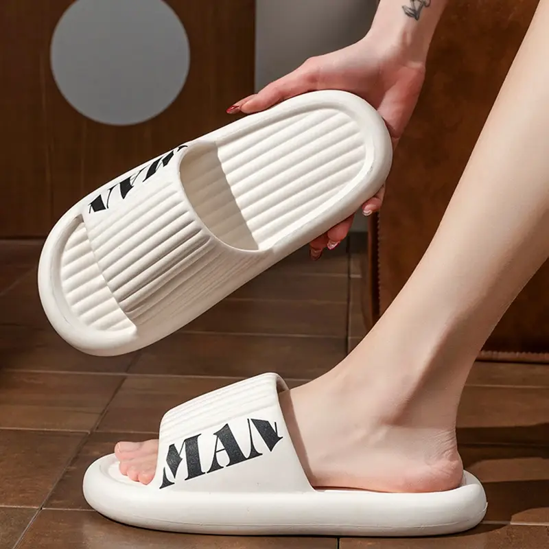 EVA Letter Print Pillow Slides Women Lightweight Soft Sole Non Slip Home Slippers Woman Summer Outdoor Comfort Beach Flip Flops