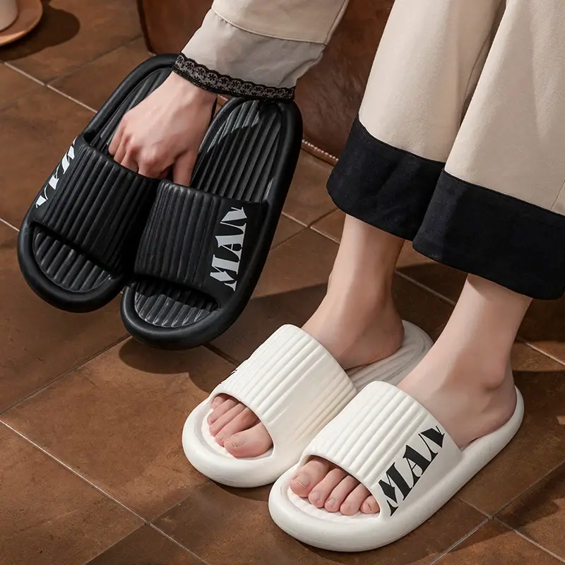 EVA Letter Print Pillow Slides Women Lightweight Soft Sole Non Slip Home Slippers Woman Summer Outdoor Comfort Beach Flip Flops