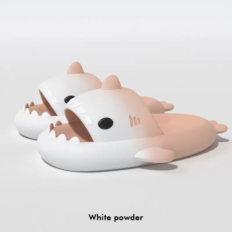 Summer Shark Slippers for Men And Women EVA Solid Color Slides Fashion Thick Sole Flip Flops Couples Outdoor Non-Slip Sandals