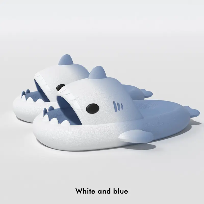 Summer Shark Slippers for Men And Women EVA Solid Color Slides Fashion Thick Sole Flip Flops Couples Outdoor Non-Slip Sandals