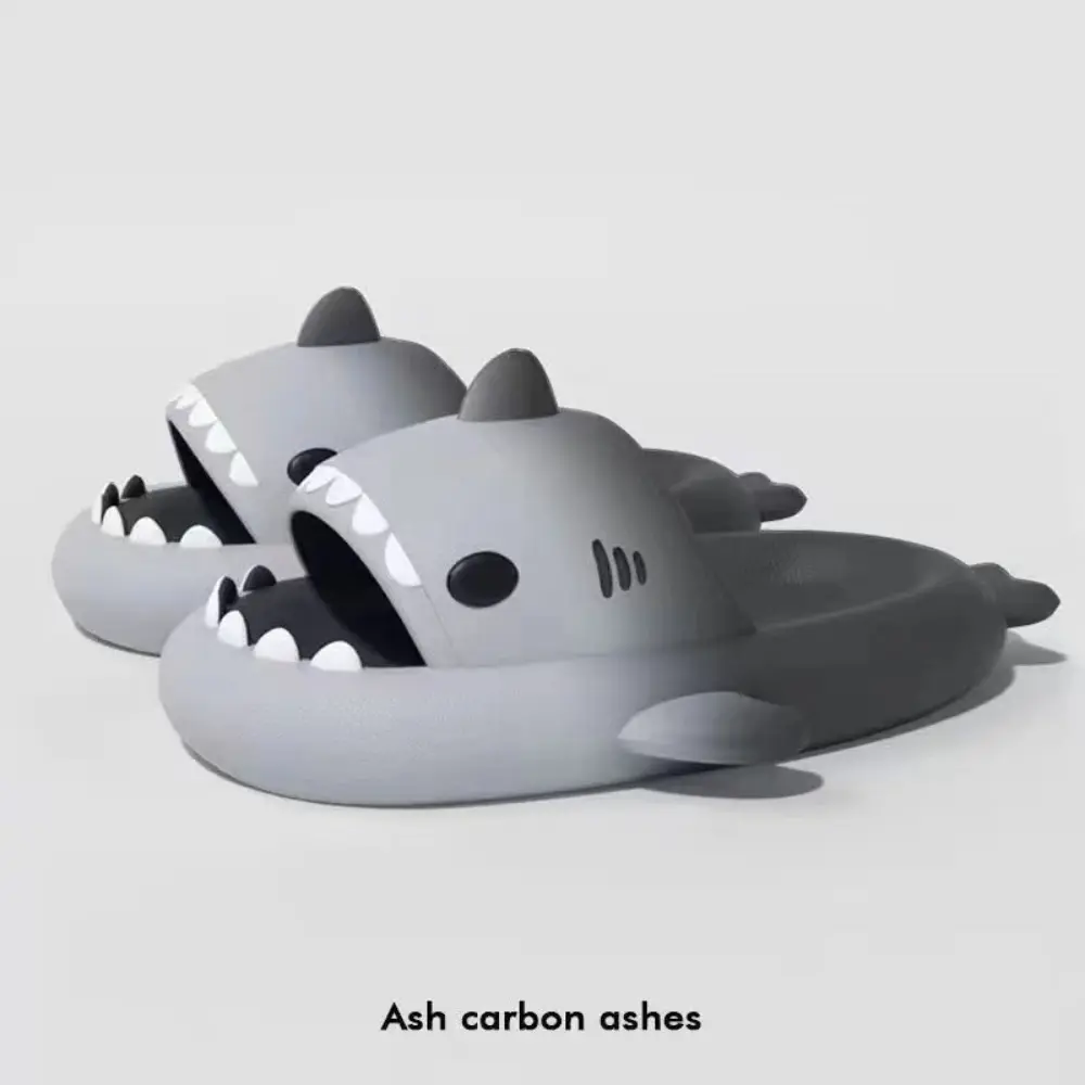 Summer Shark Slippers for Men And Women EVA Solid Color Slides Fashion Thick Sole Flip Flops Couples Outdoor Non-Slip Sandals