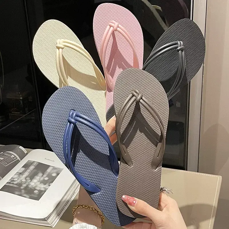 Women's Flip Flops Summer Slippers, Candy Colors, Flat Sandals for Ladies, Slip-On, Anti-Slip Soft Sole, Beach Comfort Shoes