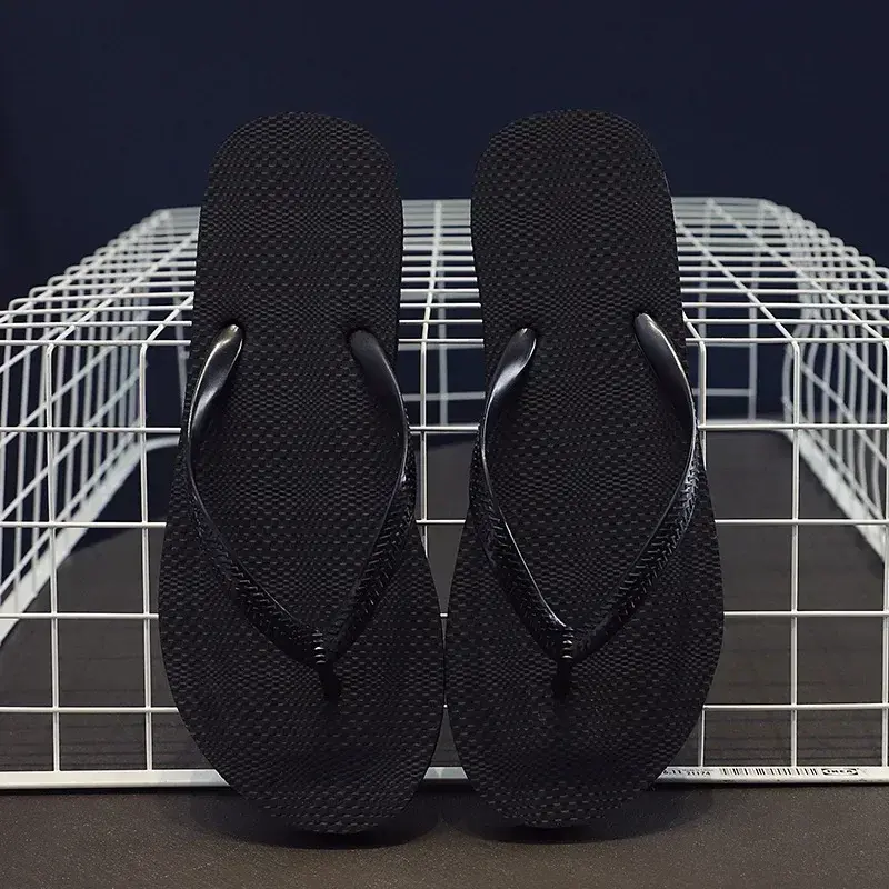 Simple Solid Color Comfortable Slippers Summer Women Korean Fashion Casual Non-Slip Couple Flip Flops Breathable Beach