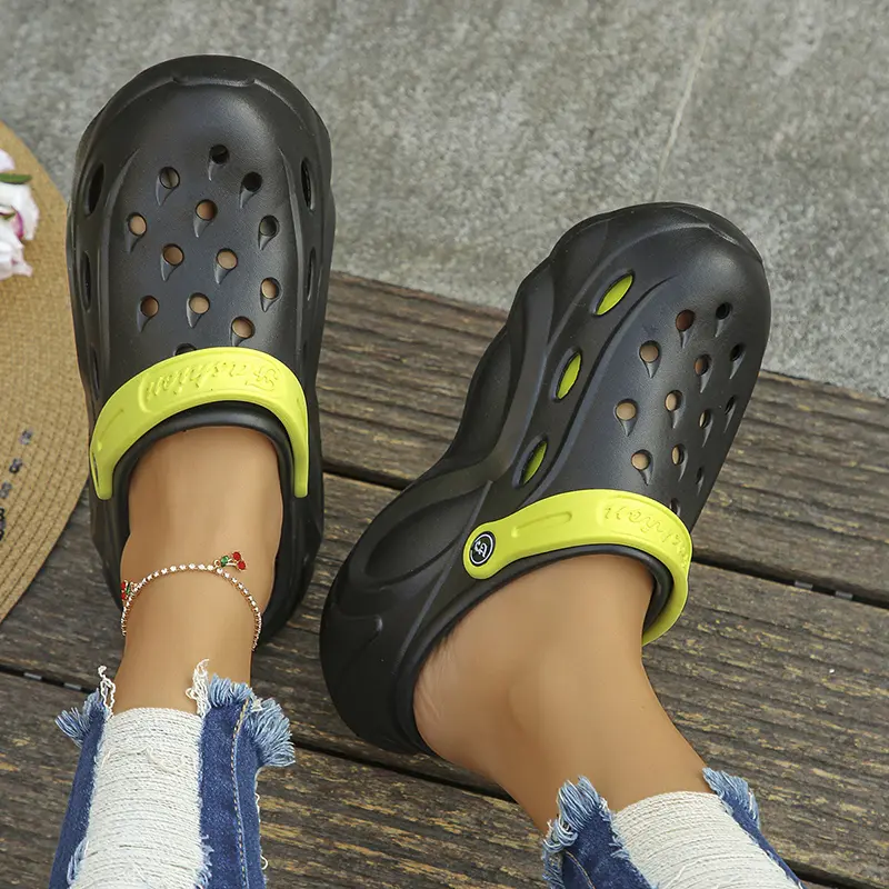 Chunky Platform Clogs Sandals Women 2024 Summer Soft Thick Bottom Beach Garden Shoes Woman Slide Non Slip Eva Wedge Slippers