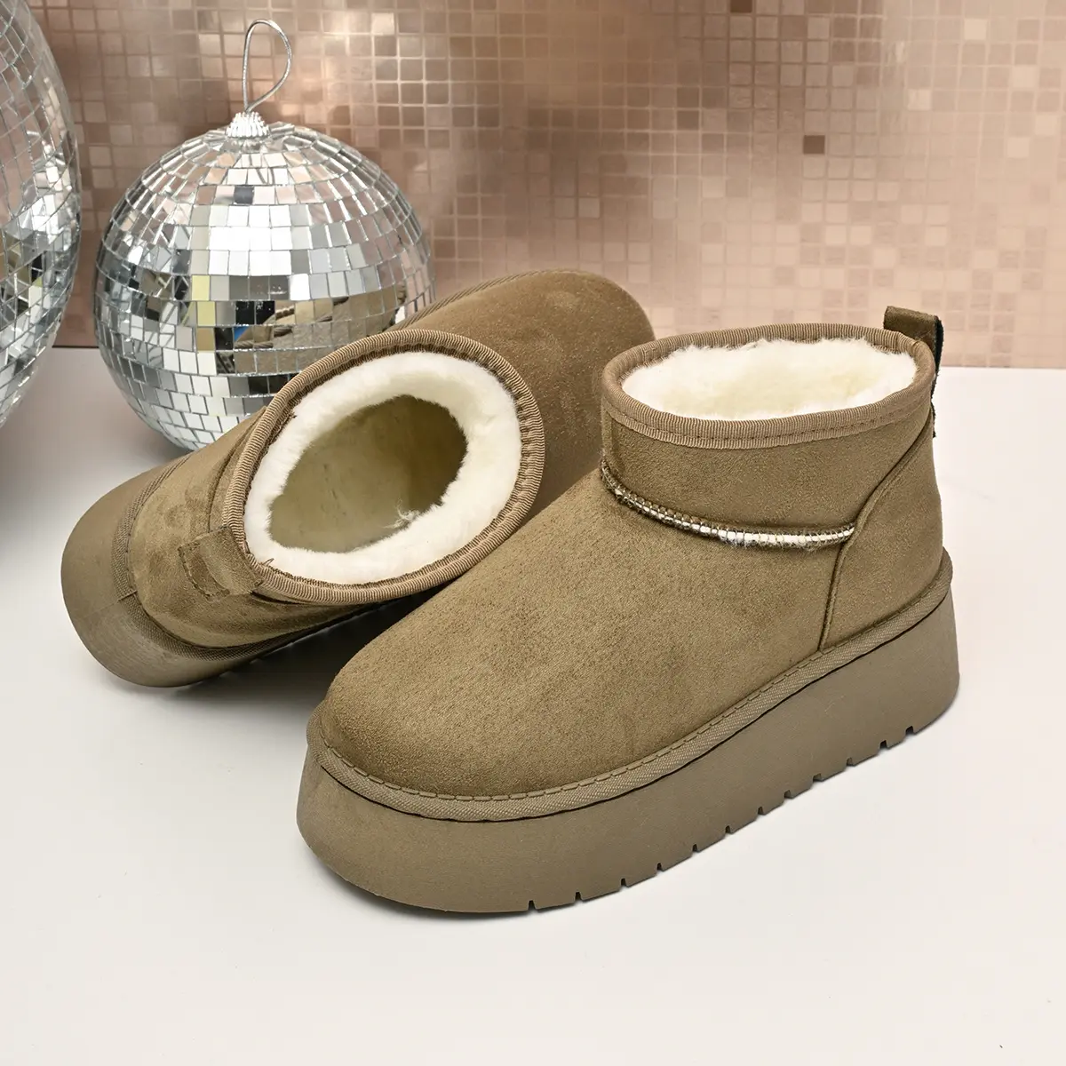Basic Warm Thicken Plush Snow Boots for Women 2025 Winter Non Slip Chunky Platform Ankle Boots Woman Thick Bottom Cotton Shoes
