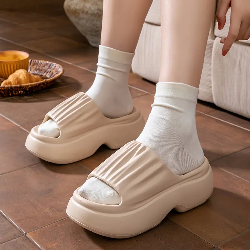 Chunky Platform Wedges Slippers Women 2025 Summer Indoor Outdoor Thick Bottom Sandals Woman Slides Light Non Slip Beach Shoes