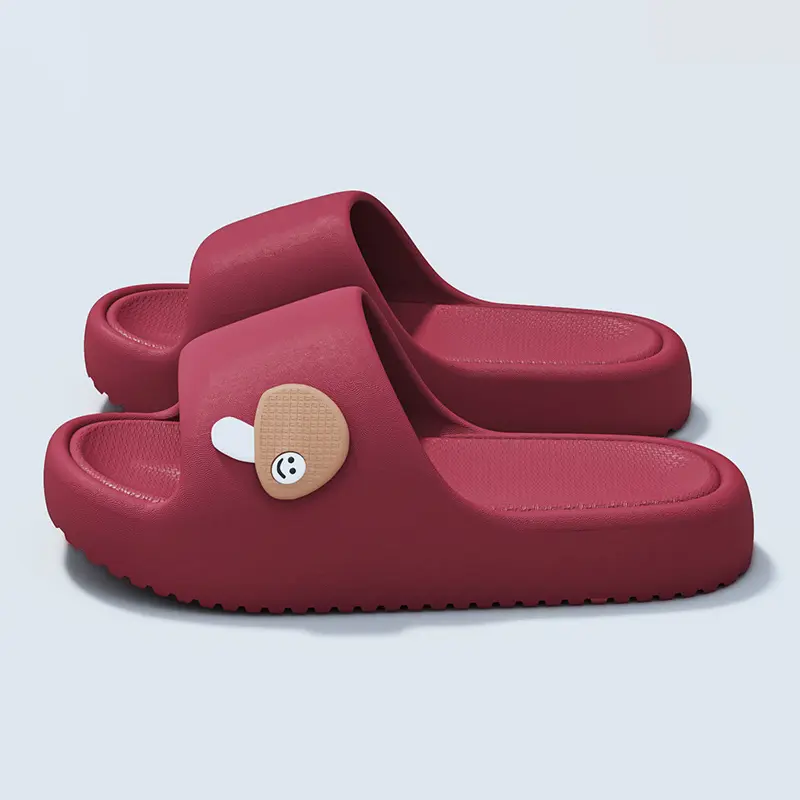 Women's Summer Cartoon Decor Eva Slides Lightweight Soft Sole Cloud Slippers Woman Non-Slip Indoor Home Slippers Couple Shoes