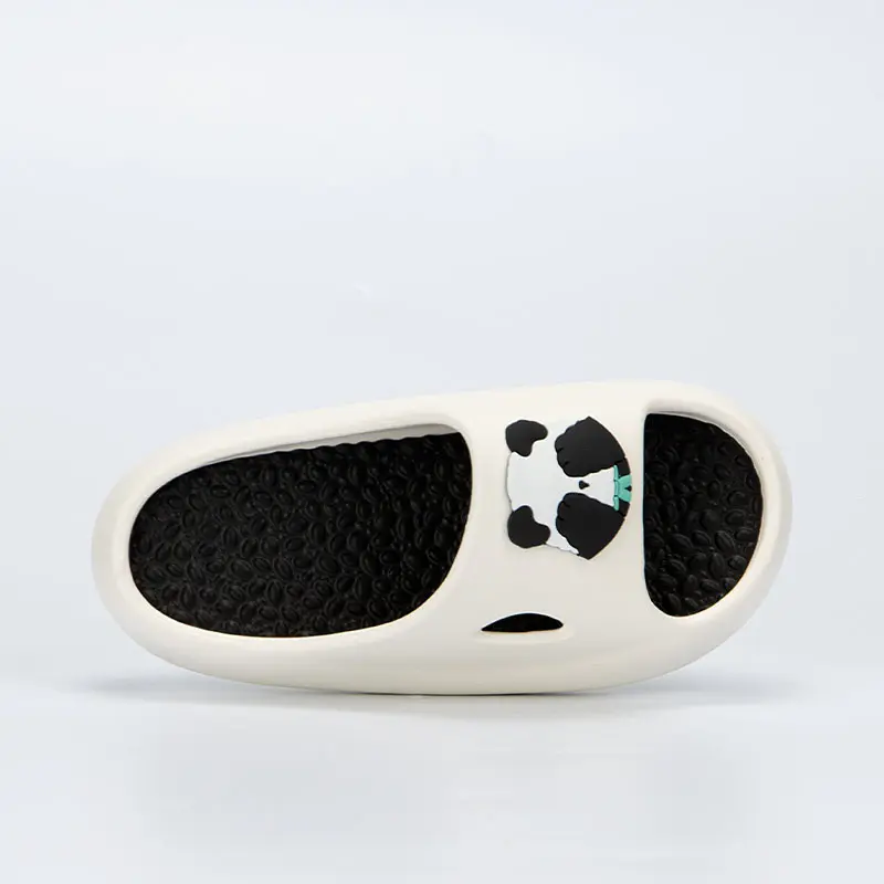 Cartoon Panda Indoor Shiatsu Massage Slippers Women Thick Bottom Non Slip Bathroom Slippers 2024 Summer Platform Sandals Slides