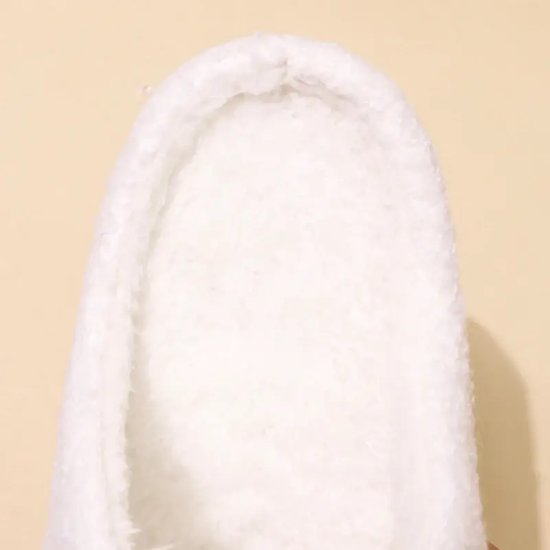 Cute Cartoon Koala Embroidery Cotton Slippers Women 2025 Winter Comfort Closed Toe Home Slippers Woman Indoor House Fur Slides