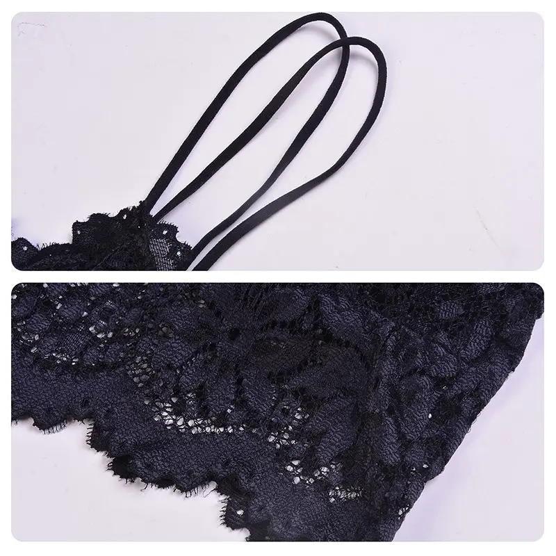Sexy Women Lace Bras Top Comfortable Bralette Solid Color Sexy Underwear Vest Female Hollow Out Wireless Lingerie Seamless Bra