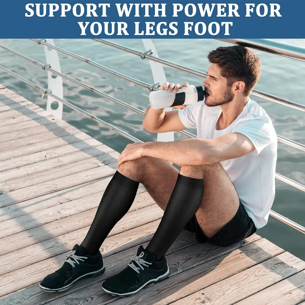 1 Pair Medical Zipper Compression Socks Running Sport Socks Women Men High Elasticity Pressure Stocking for Edema Varicose Veins
