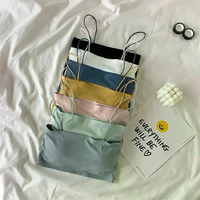 Sexy Tank Top Black Halter Crop Tops Women Summer Camis Backless Camisole Fashion Casual Tube Top Female Sleeveless Cropped Vest