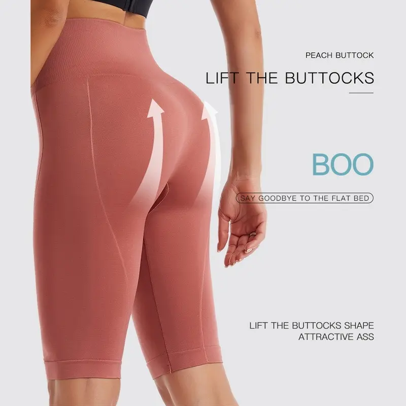 Women Fitness Shorts Seamless High Waist Elastic Push Up Gym Yoga Short Breathable Quick Dry Solid Slim Jogging Sport Shorts