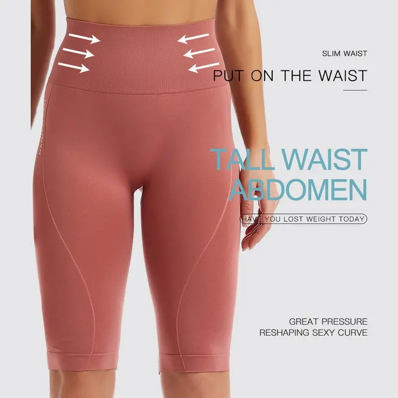 Women Fitness Shorts Seamless High Waist Elastic Push Up Gym Yoga Short Breathable Quick Dry Solid Slim Jogging Sport Shorts