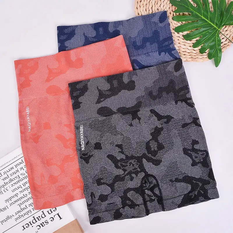 Camo Seamless Shorts Women Cycling shorts High Waist Yoga Short Fitness  Scrunch Butt Sports Shorts Gym Legging Sportswear