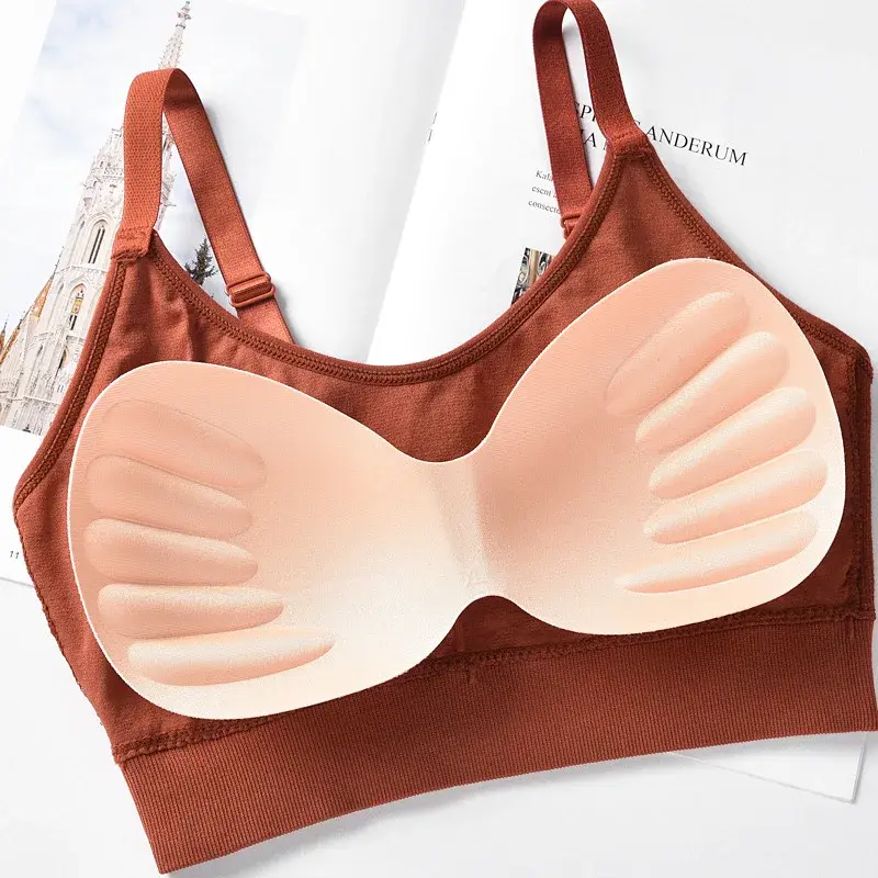 Sexy Underwear Women No Steel Ring Lingerie Bra for Sports Seamless Elastic Fitness Crop Top Yoga Vest Breathable Thin Tube Top