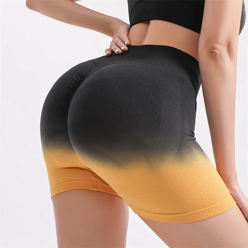 High Waist Workout Shorts Seamless Fitness Yoga Shorts Scrunch Butt Sexy Women Yoga Running Peach Hip Shorts Sport Gym Leggings