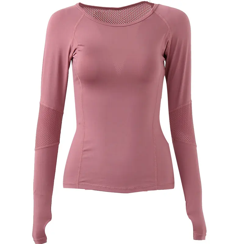 Women's Long Sleeve Top Yoga Shirts Running T-Shirt Workout Fitness Gym Sports Top Training Crop Top Solidcolor лонгслив женский