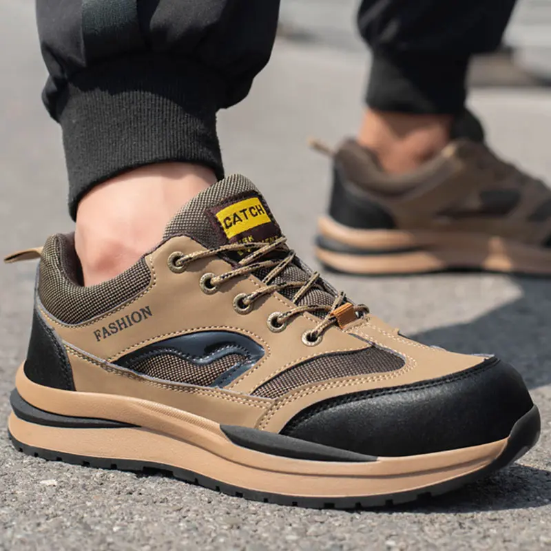 Four Season Fashion Women Protective Shoes Anti Smashing Safety Shoe Men Non Slip Grip Sportshoes Durable Sturdy Labor Workshoes