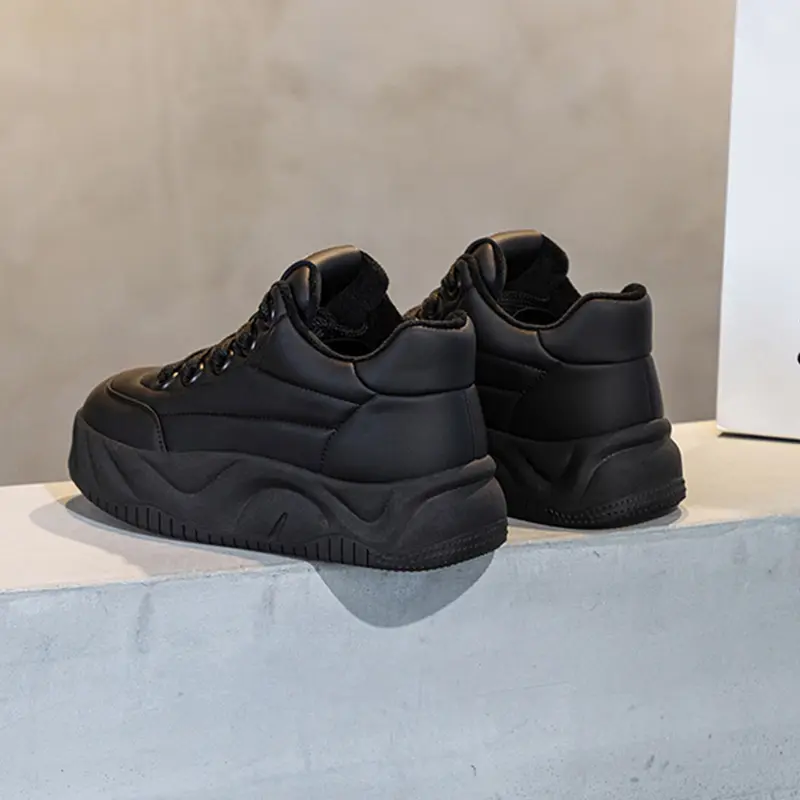 Women's Chunky Sneakers Fashion Thick Bottom Shoes Girls Student Increased Ultra-Light Non-Slip Bread Casual Shoes