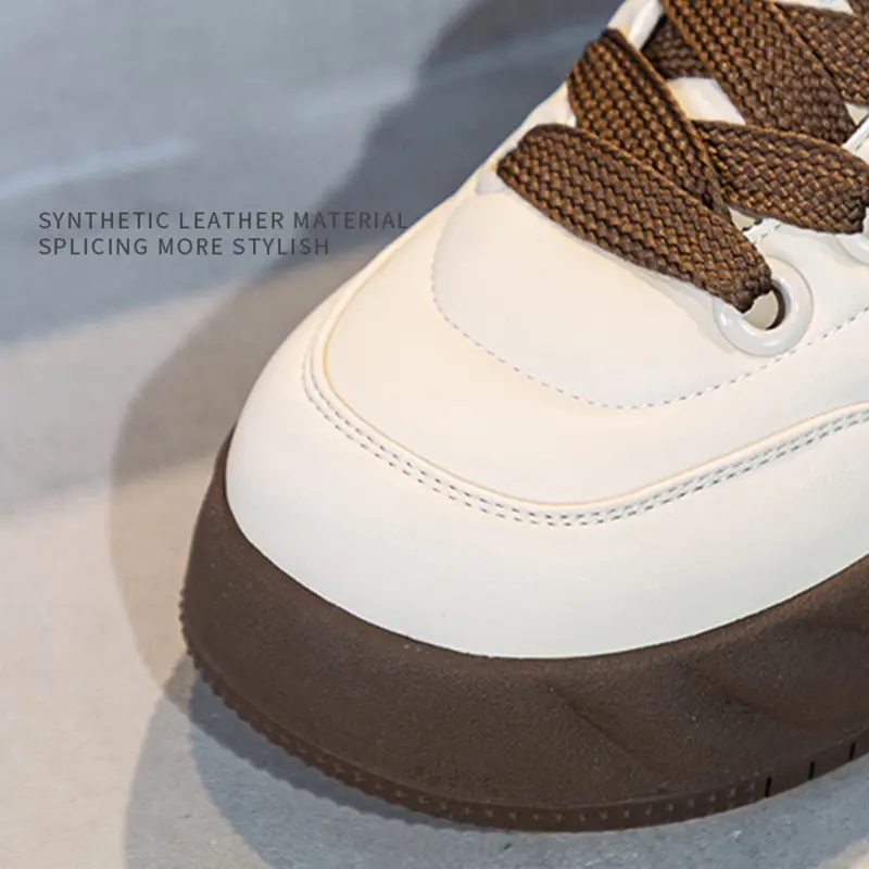 Women's Chunky Sneakers Fashion Thick Bottom Shoes Girls Student Increased Ultra-Light Non-Slip Bread Casual Shoes