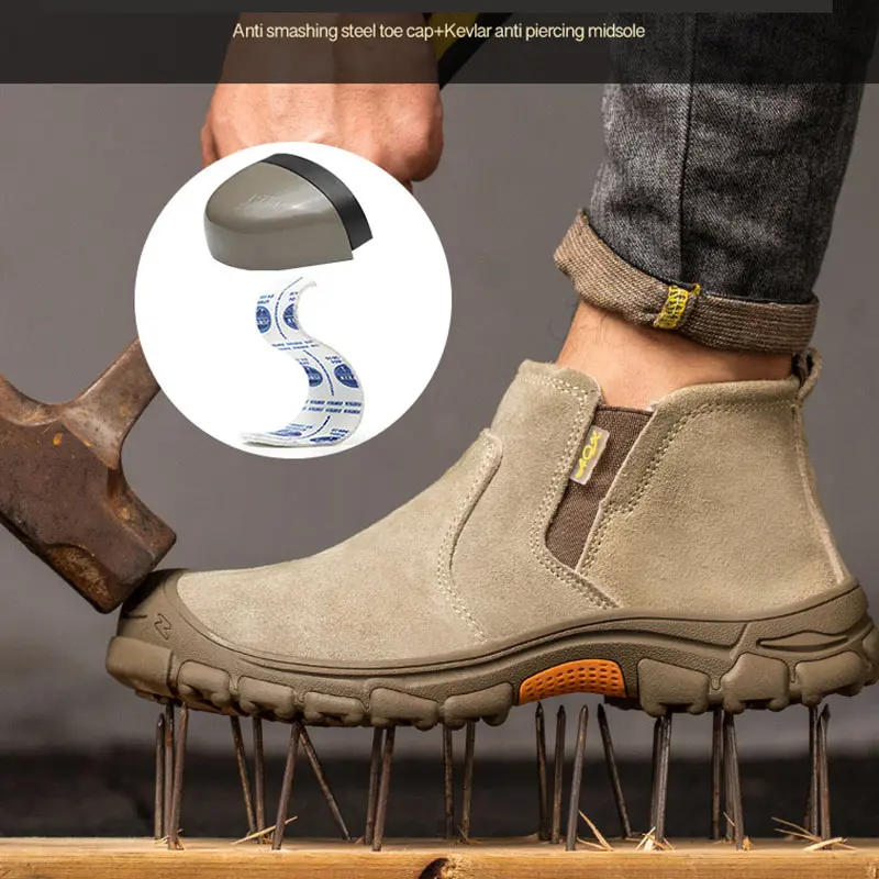 Anti Smashing Anti Piercing Steel Toes Man Safety Shoes Electric Welding Work Shoes Lightweight High-quality Men's Boots