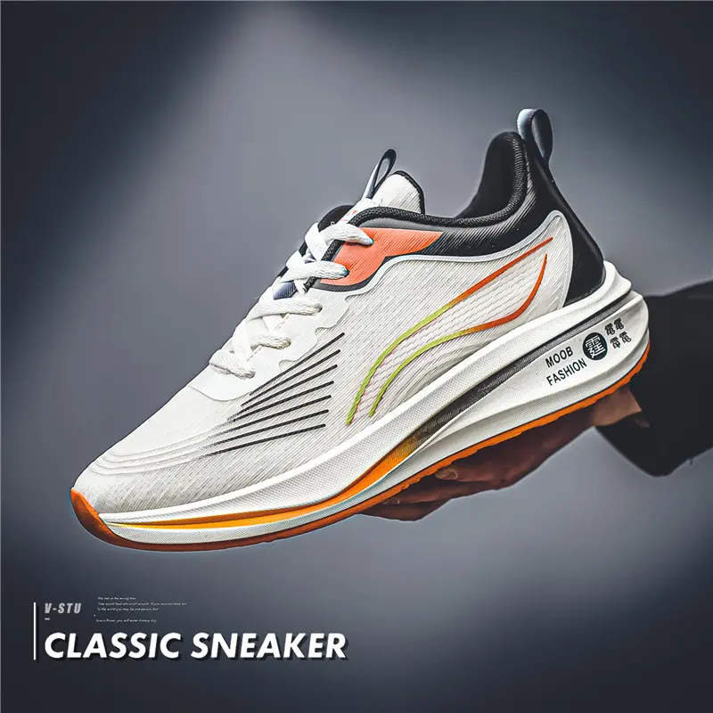 Summer Breathable Sports Shoes, Thick Soled Shock-Absorbing And Anti Slip Sneakers, Thin Mesh Sports Shoes