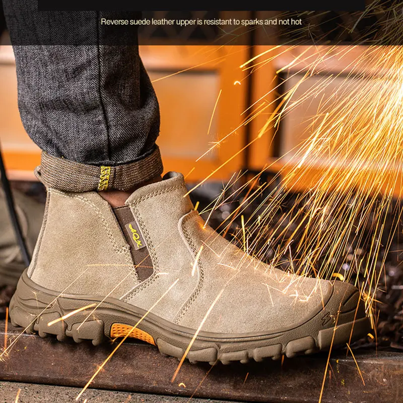 Anti Smashing Anti Piercing Steel Toes Man Safety Shoes Electric Welding Work Shoes Lightweight High-quality Men's Boots