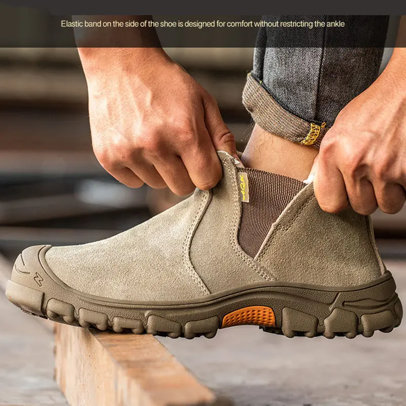 Anti Smashing Anti Piercing Steel Toes Man Safety Shoes Electric Welding Work Shoes Lightweight High-quality Men's Boots