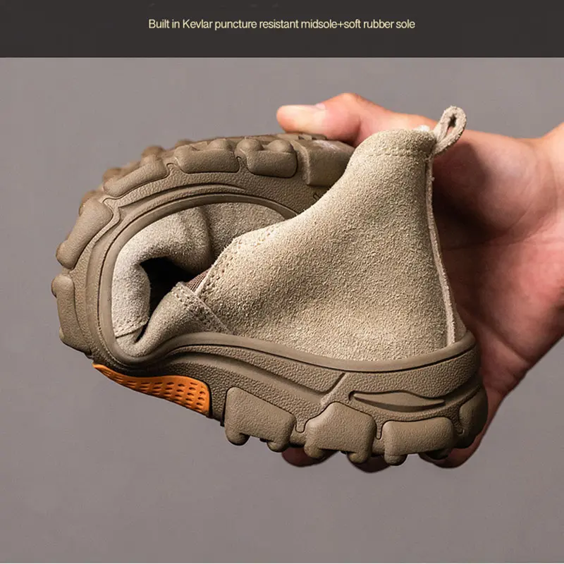 Anti Smashing Anti Piercing Steel Toes Man Safety Shoes Electric Welding Work Shoes Lightweight High-quality Men's Boots