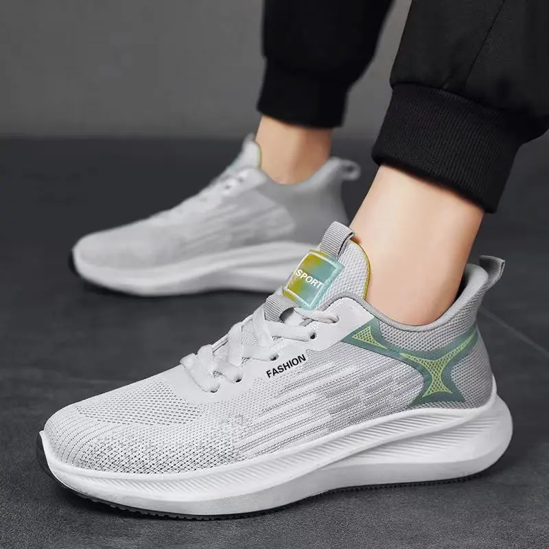 2024 New Fashion Mens Sneakers Summer Breathable Mesh Shoes Sports Casual Shoes For Men Lightweight Non-Slip Size 39-44