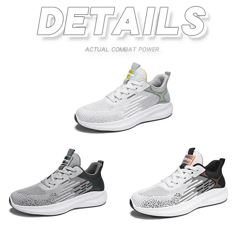 2024 New Fashion Mens Sneakers Summer Breathable Mesh Shoes Sports Casual Shoes For Men Lightweight Non-Slip Size 39-44