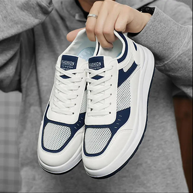 Oulylan Summer New Men's Shoes Breathable Mesh Board Shoes Fashion Versatile White Shoes Trendy Casual Shoes Running Shoes