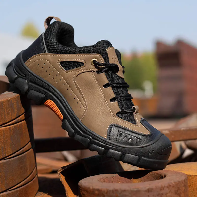 Anti Puncture Steel Head Safety Shoe Men Protective Shoes Classic Design Women Workshoes Low Cut Microfiber Leather Sportshoes
