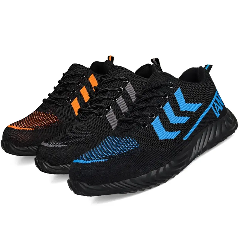 Breathable Comfortable Work Shose Men Anti Slip Abrasion Resistant Soft Sole Anti-smashing Puncture Safty Shoes