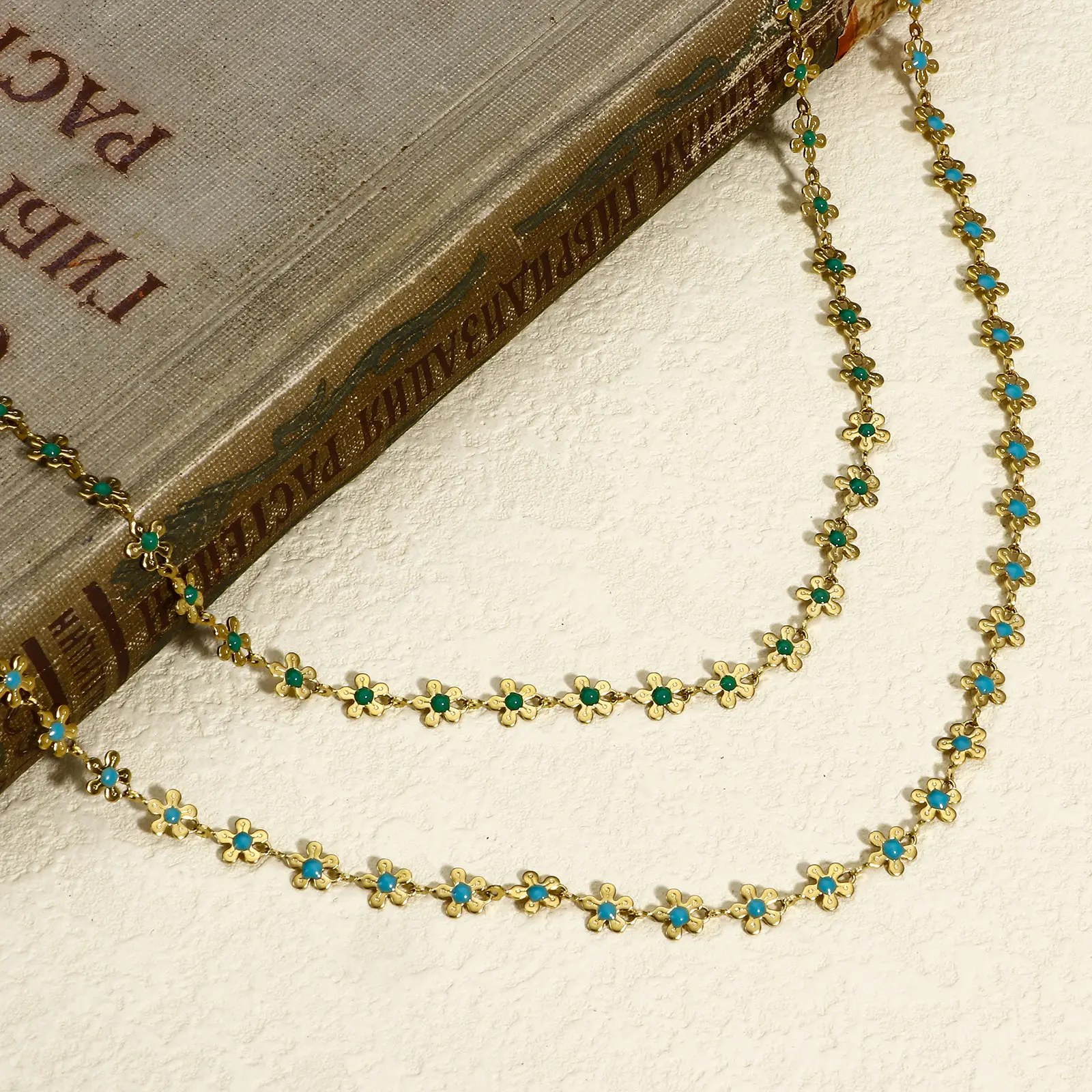 1 M 304 Stainless Steel Handmade Link Chain For Handmade DIY Jewelry Making Findings Flower Gold Color Chain 6mm