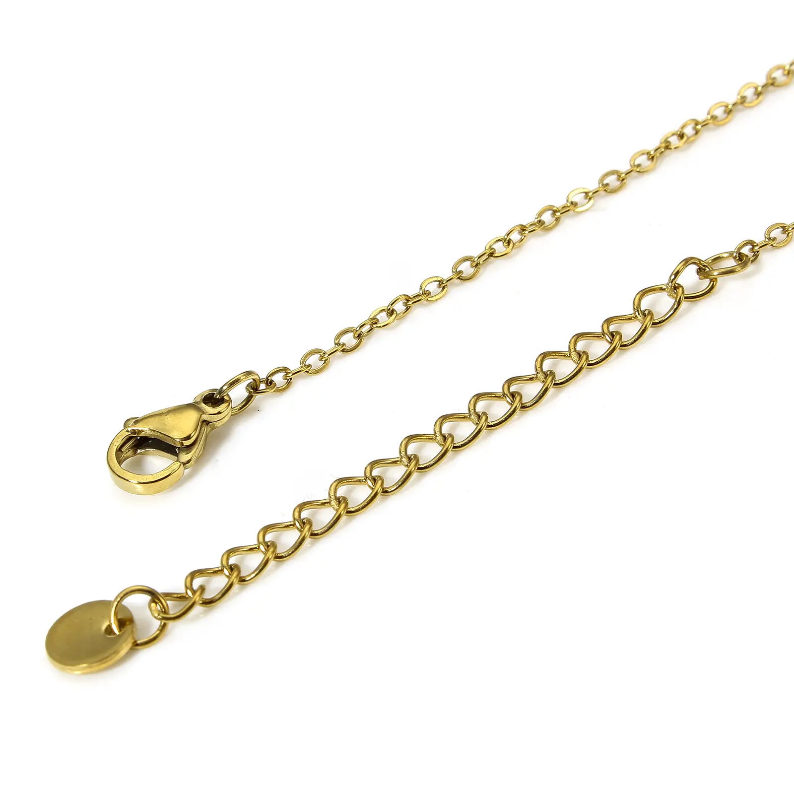 304 Stainless Steel Anklet Colorful Round Rhinestone Charms Anklet Gold Color For Women Foot Chain Summer Beach Jewelry 22cm