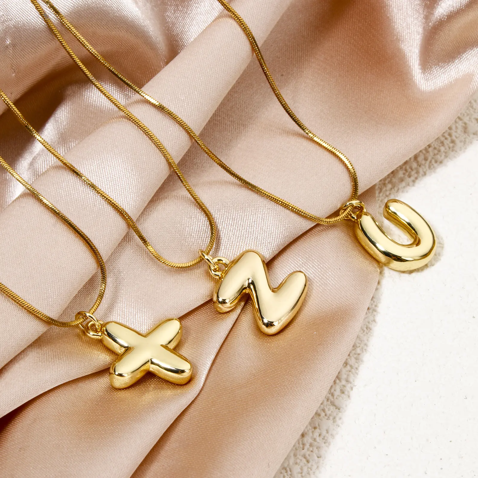 1Pcs English Letter Brass Charms 18K Real Gold Plated Capital Alphabet Initial A-Z Pendant Personalized Jewelry Making Finding