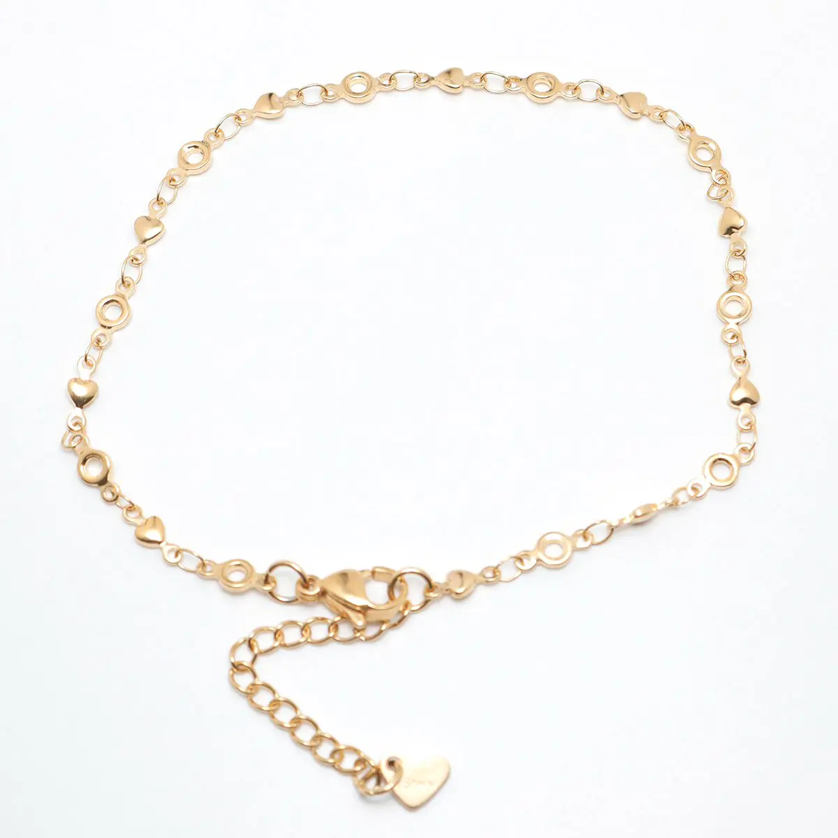 304 Stainless Steel Link Cable Chain Anklet Star Heart Cross Charms Anklet Bracelet On Foot Women Jewelry 22cm Long, 1 Piece