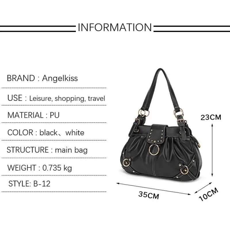  Women's Shoulder Bag Fashion Handbags PU Casual Fmeale Tote Bag Hobo Crossbody Bag Satchel Large Shoulder Purse