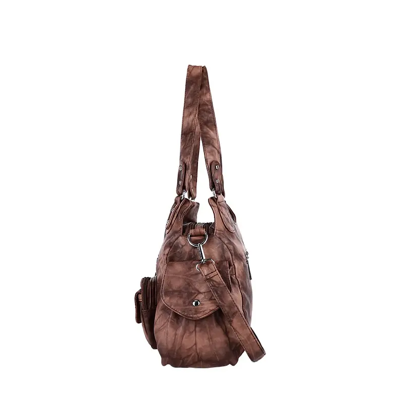 Women Handbags Satchel Top-handle Handbag PU Shoulder Bag Roomy Pocket  Pack Multi-pockets Shoulder Purse Bags AK7557