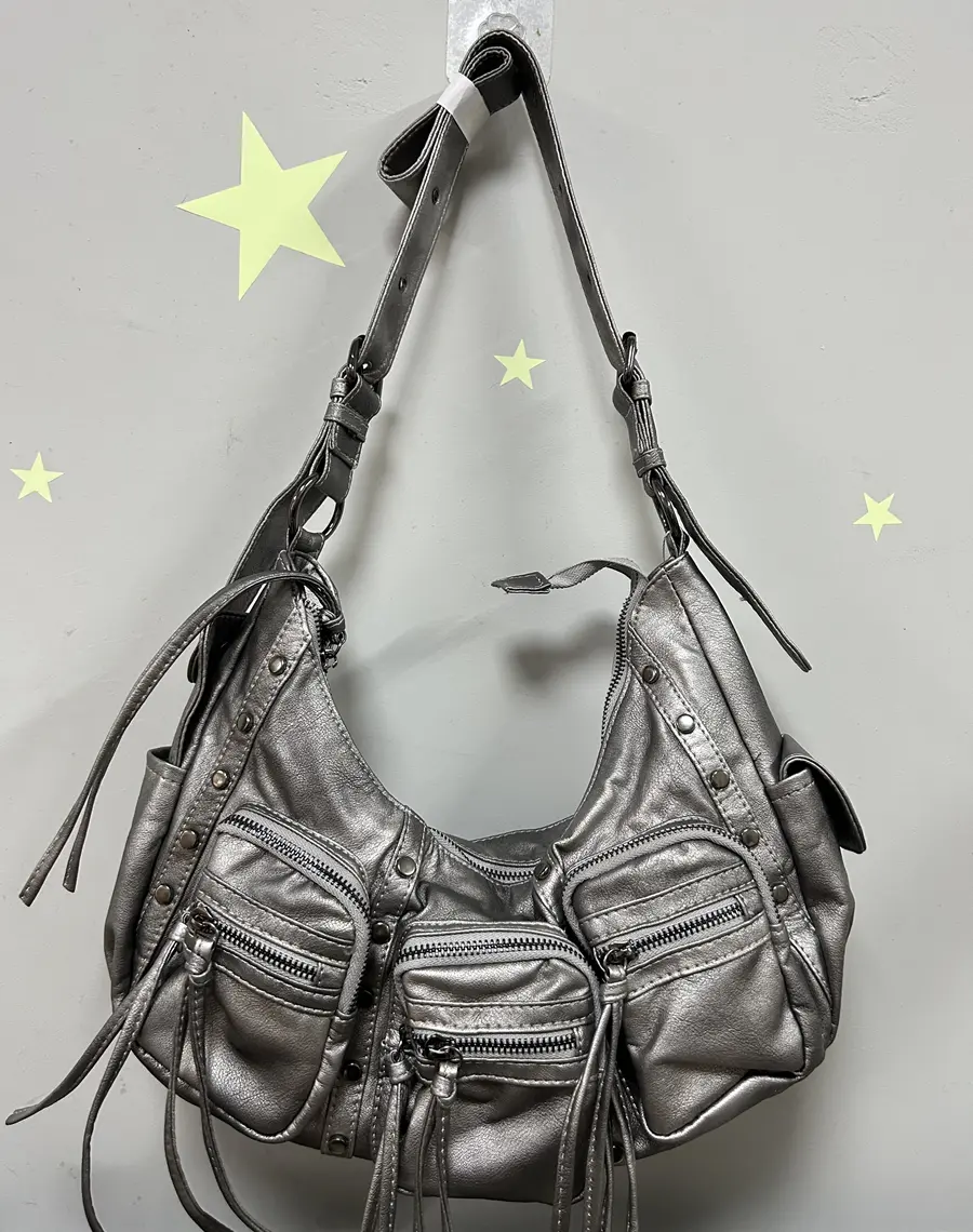 Bag Women Fashion Shoulder Bags Vintage PU Leather Handbags Multiple Pockets Shoulder Purse Bag Tassel bolsa