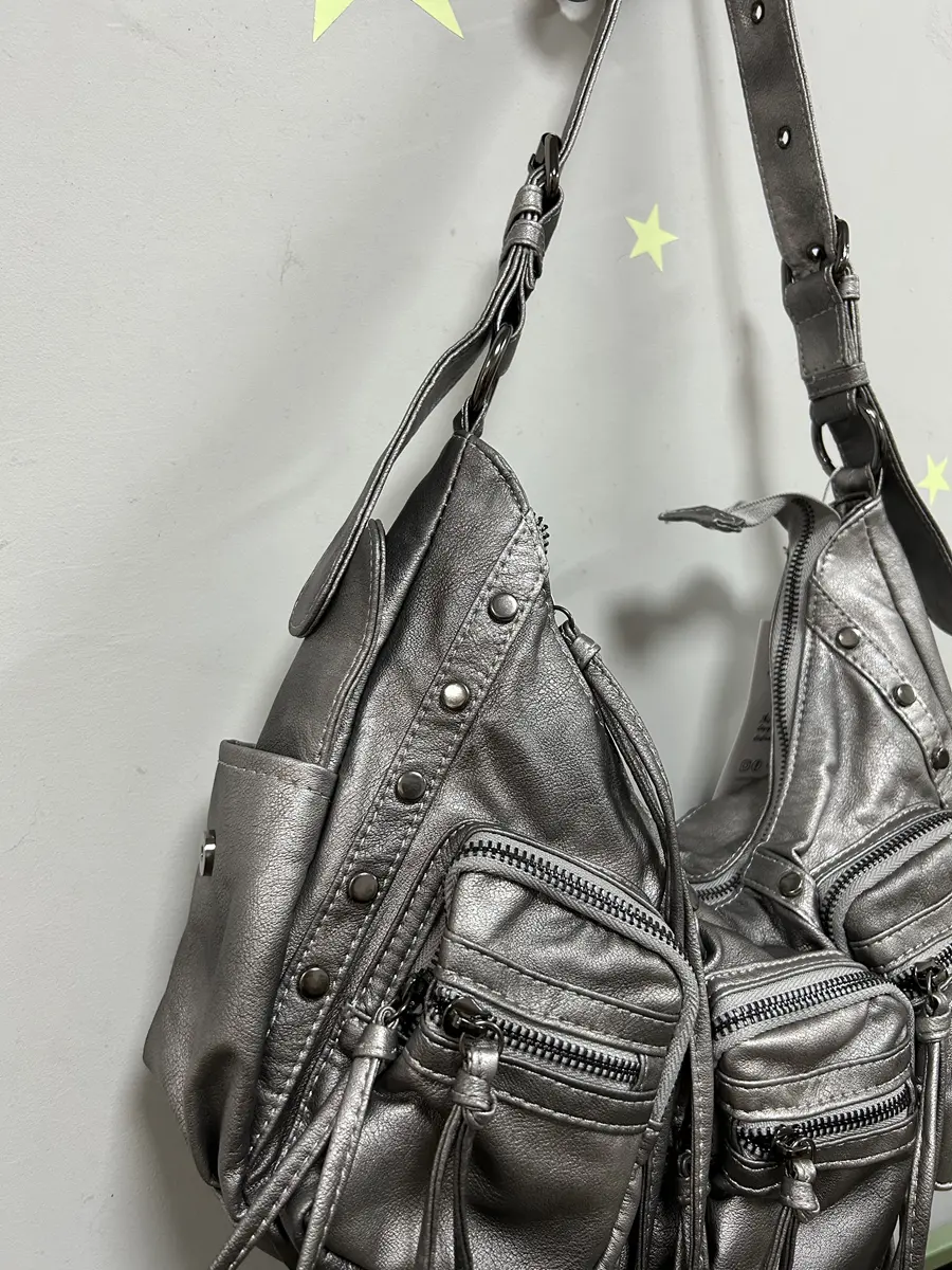 Bag Women Fashion Shoulder Bags Vintage PU Leather Handbags Multiple Pockets Shoulder Purse Bag Tassel bolsa
