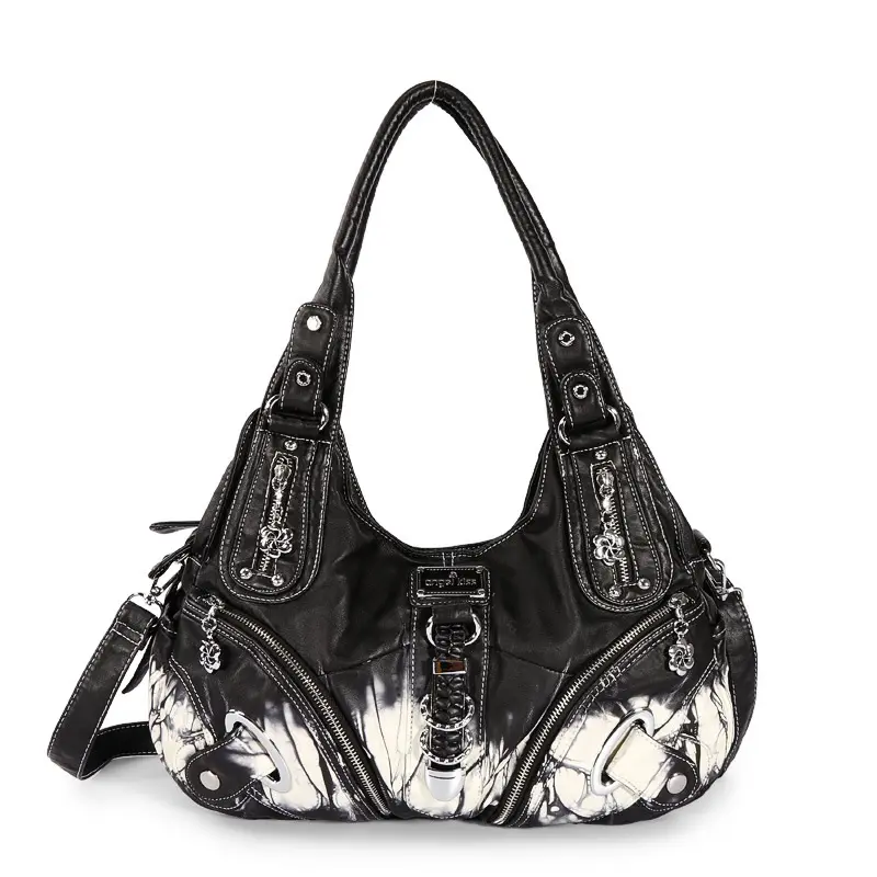 Angelkiss Women Handbags Top-handle Handbag Fashion Shopper Pack Tie-dye Satchel Dumpling Pack Shoulder Purse Bag Tote Bag