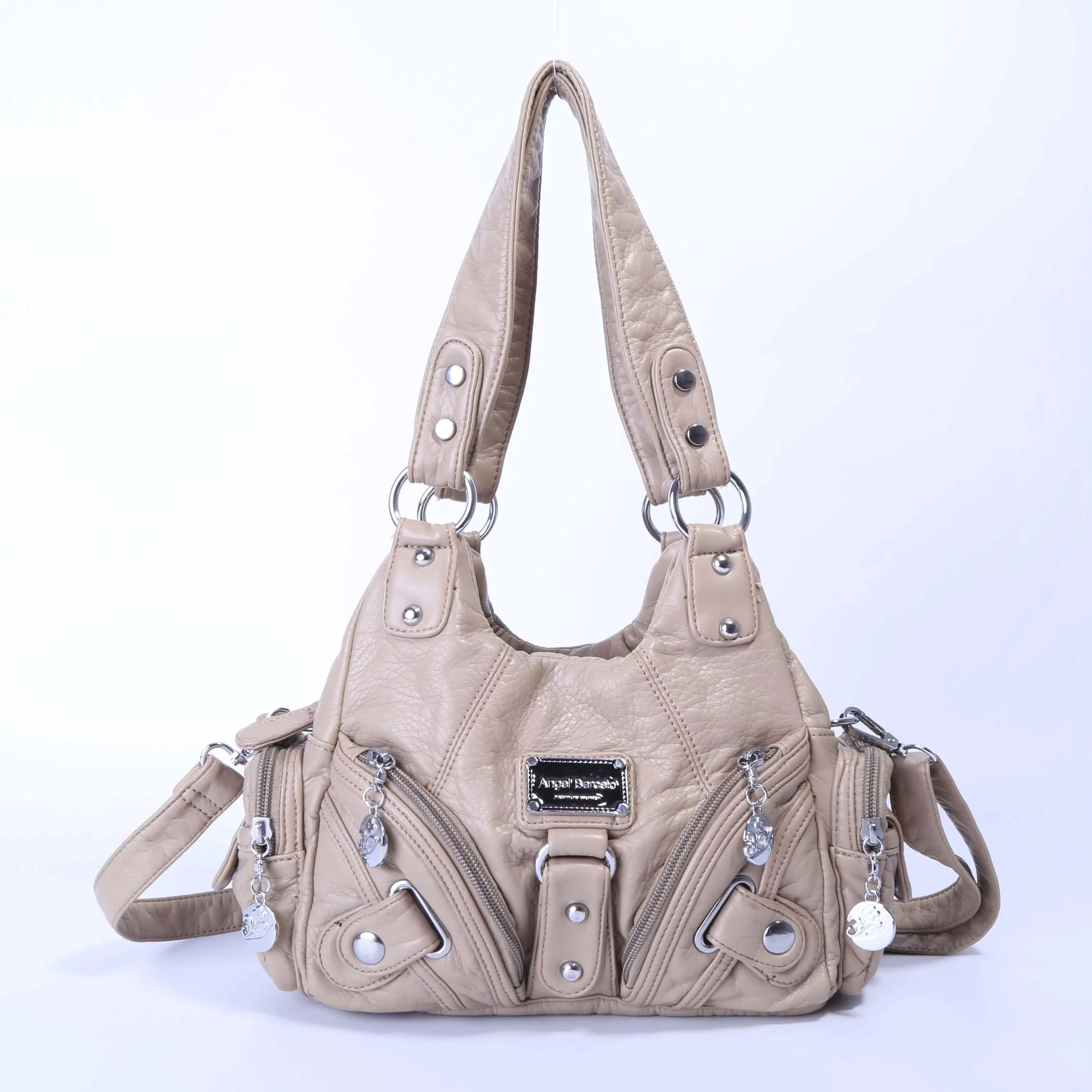 Angelkiss Women Handbags Rose Soft Tote Bag Small Top-handle Purse Fashion Satchel Multi-Pockets Shoulder Bag Hobos Phone Pack