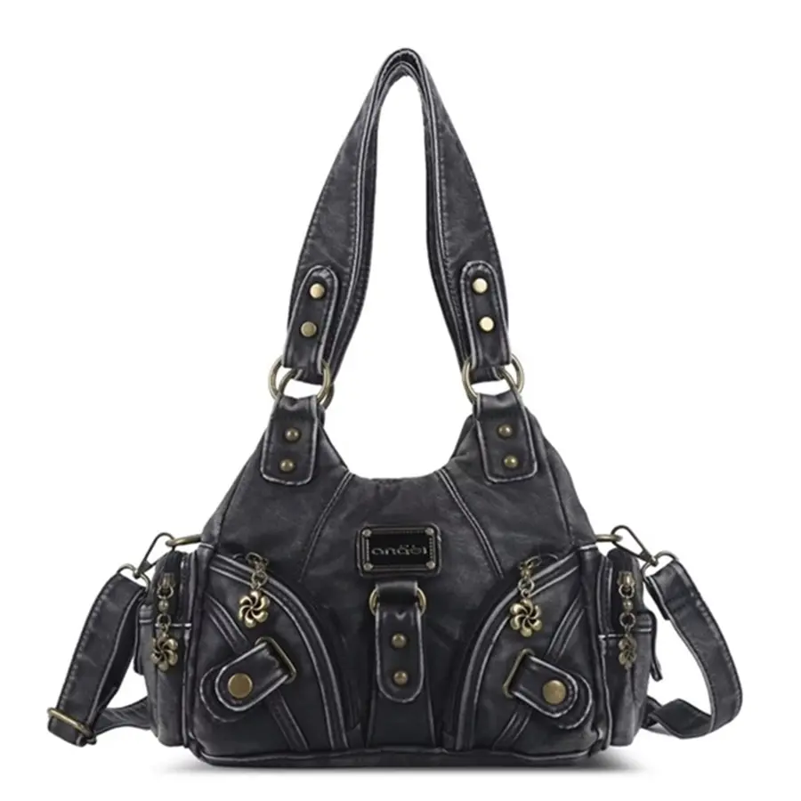 Women Handbags Soft Tote Bag Small Top-handle Fashion Satchel Multi-Pockets Leopard Shoulder Bag Hobos Phone Pack
