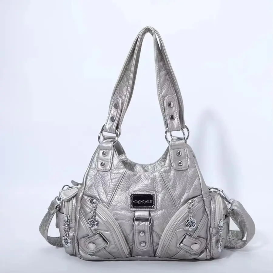 Women Handbags Soft Tote Bag Small Top-handle Fashion Satchel Multi-Pockets Leopard Shoulder Bag Hobos Phone Pack