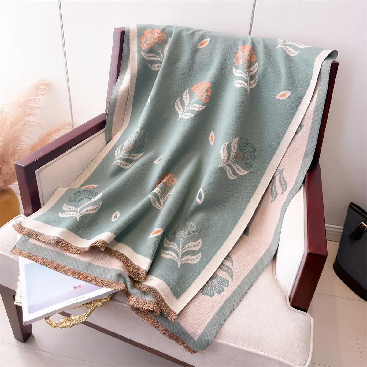 Luxury Autumn and Winter Cashmere Scarf Women New Warm Pashmina Blanket Poncho Scarves Fashion Print Shawl Thick Foulard Bufanda